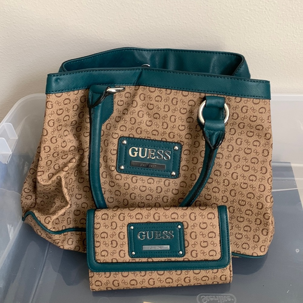 Guess purse and wallet combo